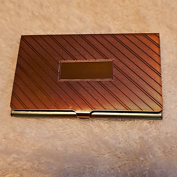 Metal Gold Business Card Holder, NWOT - Picture 1 of 3